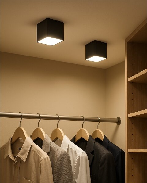 Faretto LED/5W/230V 3000/4000/6400K 7,5x7,5 cm nero