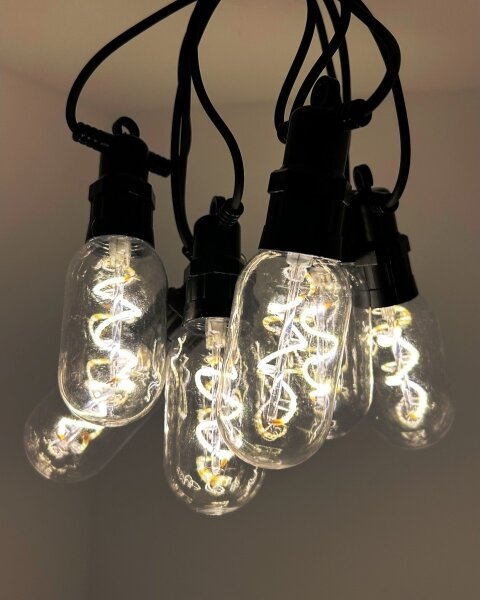LED catena decorativa da esterno 6xLED/0,6W/230V 4,5 m IP44 nera