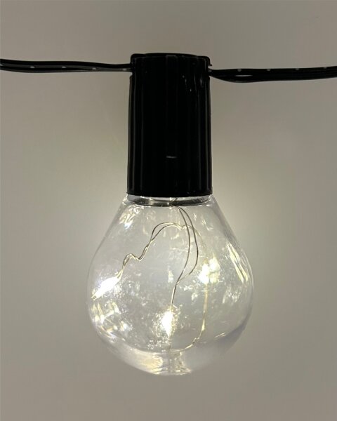 Catena decorativa LED per esterni 20xLED/0,075W/230V 5,8 m IP44 nera