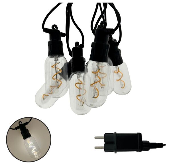 LED catena decorativa da esterno 6xLED/0,6W/230V 4,5 m IP44 nera