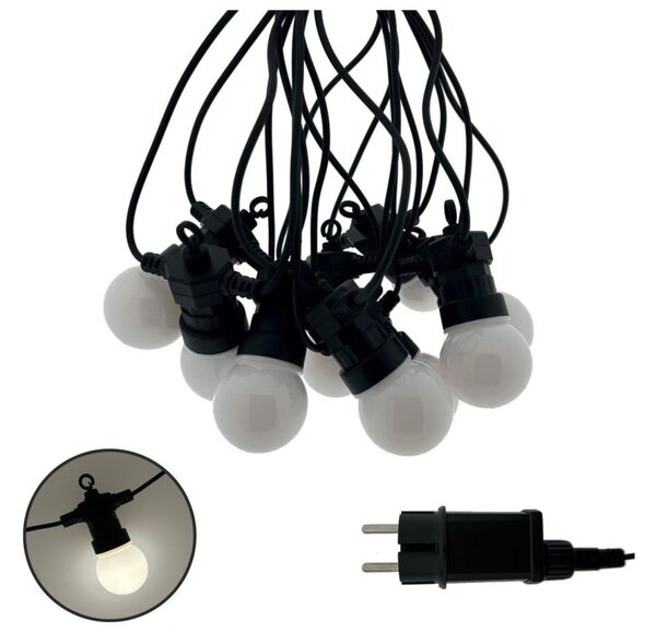 Catena decorativa LED per esterni 10xLED/0,36W/230V 4,5 m IP44 nera