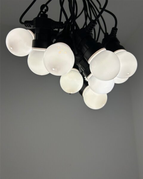 Catena decorativa LED per esterni 10xLED/0,36W/230V 4,5 m IP44 nera