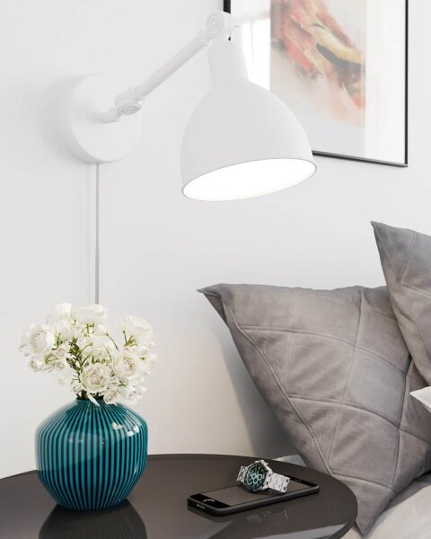 ByRydens 4300120-5007 - Lampada da parete BAZAR 1xE27/5W/230V bianca