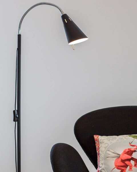 ByRydens 4100620-4007 - Lampada da terra BEST 1xE14/5W/230V nera