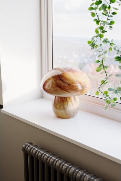ByRydens 4024540-5507 - Lampada da tavolo MIRA MUSHROOM 1xE27/8W/230V marrone