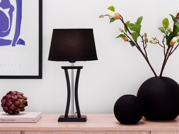 Cottex B2418SV - Lampada da tavolo NEW CHELSEA 1xE14/40W/230V nera