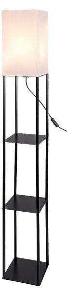 Brilagi - Lampada da terra con mensole GRADUS 1xE27/40W/230V 150 cm nero/bianco