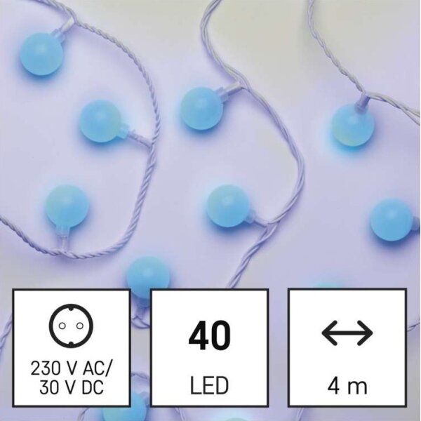 LED catena luminosa per esterni 40xLED/9m IP44 blu