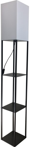 Brilagi - Lampada da terra con mensole GRADUS 1xE27/40W/230V 150 cm nero/bianco