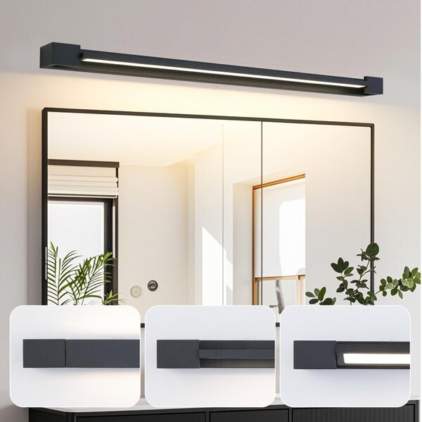 Brilagi-LED Illuminazione per specchio da bagno AQUA LINE LED/24W/230V 90 cm IP44 nero