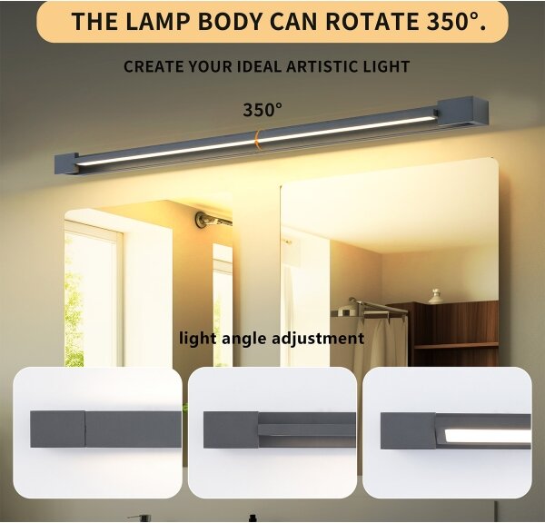 Brilagi-LED Illuminazione per specchio da bagno AQUA LINE LED/36W/230V 120 cm IP44 antracite