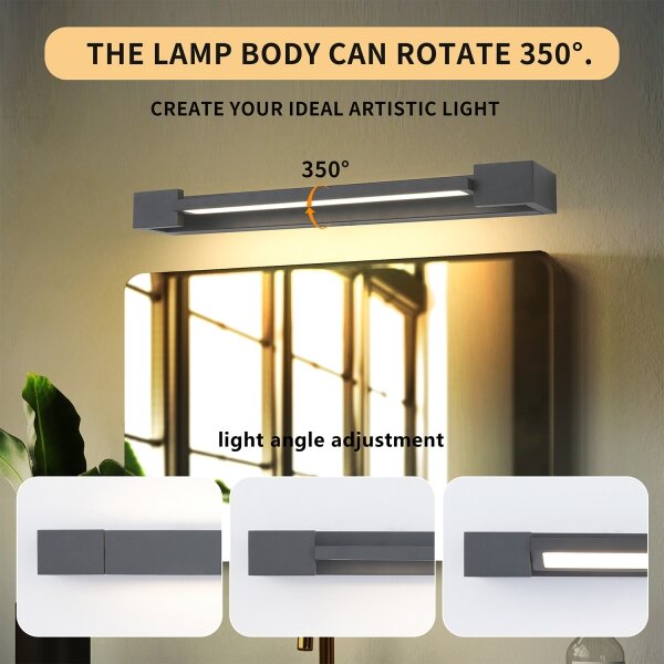 Brilagi - Illuminazione LED per specchio da bagno AQUA LINE LED/12W/230V 45 cm IP44 antracite