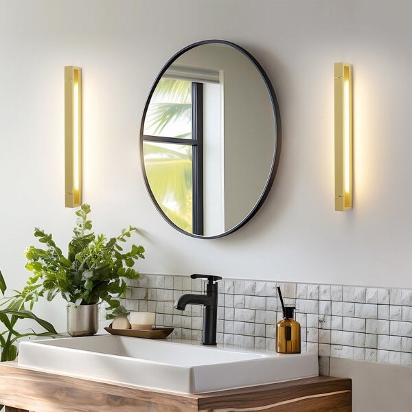 Brilagi-LED Illuminazione per specchio da bagno AQUA LINE LED/18W/230V 60 cm IP44 dorata