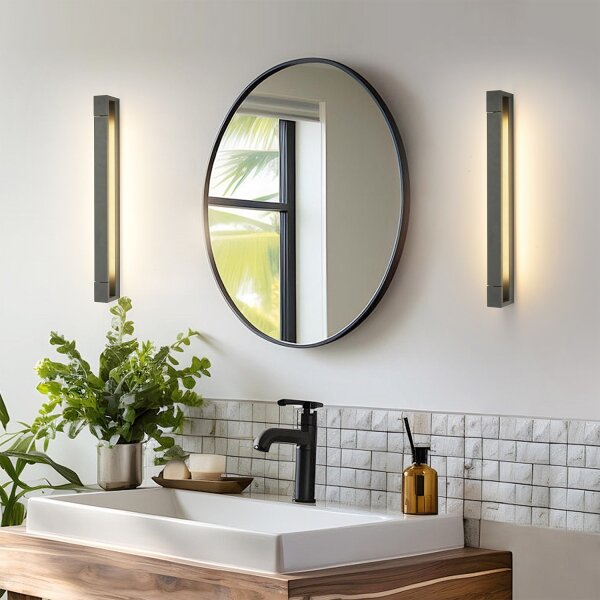 Brilagi - Illuminazione per specchio LED da bagno AQUA LINE LED/18W/230V 60 cm IP44 antracite