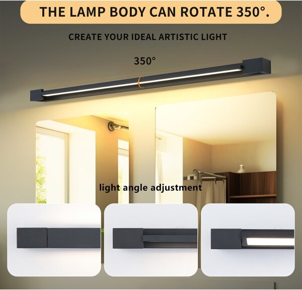 Brilagi-LED Illuminazione per specchio da bagno AQUA LINE LED/36W/230V 120 cm IP44 nero