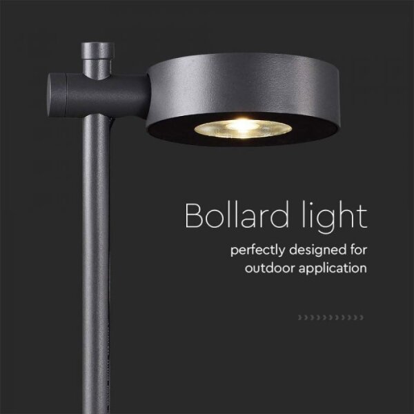 Lampada da esterno LED 7W/230V 3000K IP65 nera 102 cm