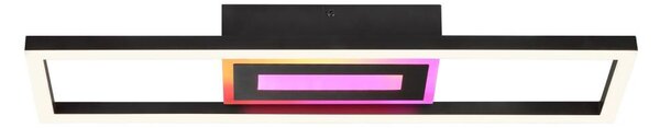 Brilliant-LED RGBW plafoniera dimmerabile BESSON LED/20W/230V 3000-6500K nera + con telecomando