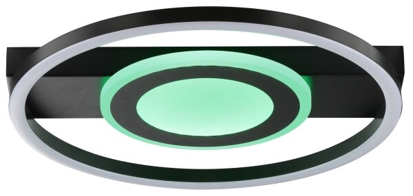 Brilliant - Plafoniera LED RGBW dimmerabile MAUREEN LED/20W/230V 3000-6500K nera + telecomando