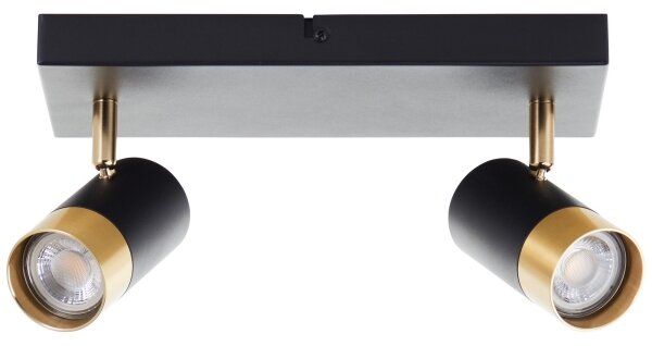 Brilliant - Faretto LED VIGOLO 2xGU10/5W/230V nero/oro