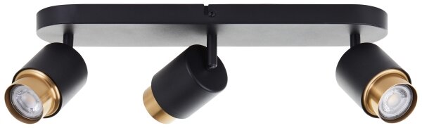 Brilliant - Faretto LED COVELO 3xGU10/5W/230V nero/oro