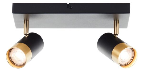 Brilliant - Faretto LED VIGOLO 2xGU10/5W/230V nero/oro