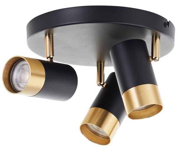 Brilliant - Faretto LED VIGOLO 3x GU10/5W/230V, nero/oro
