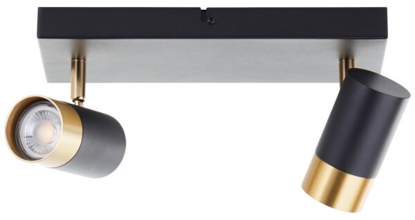 Brilliant - Faretto LED COVELO 2xGU10/5W/230V nero/oro