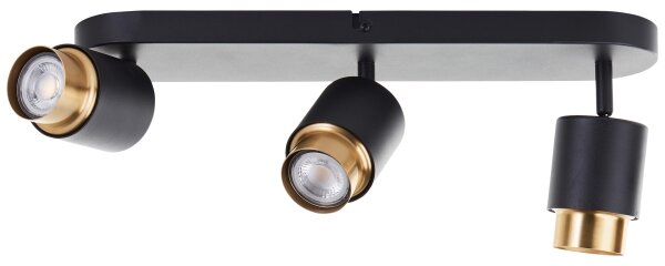 Brilliant - Faretto LED COVELO 3xGU10/5W/230V nero/oro
