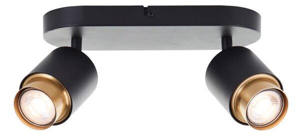 Brilliant - Faretto LED COVELO 2xGU10/5W/230V nero/oro