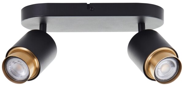 Brilliant - Faretto LED COVELO 2xGU10/5W/230V nero/oro