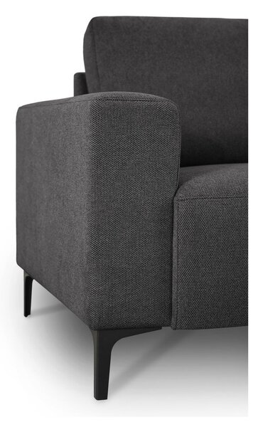 Divano angolare color antracite (con penisola a destra/con chaise lounge) con rivestimento in ciniglia Fabian – Scandic