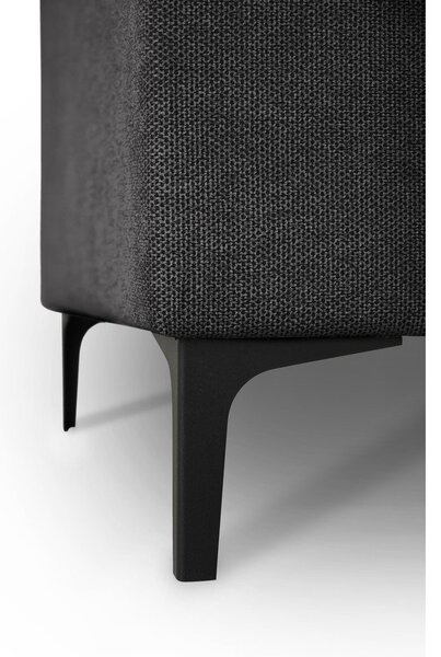 Divano angolare color antracite (con penisola a destra/con chaise lounge) con rivestimento in ciniglia Fabian – Scandic