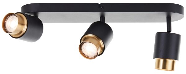 Brilliant - Faretto LED COVELO 3xGU10/5W/230V nero/oro