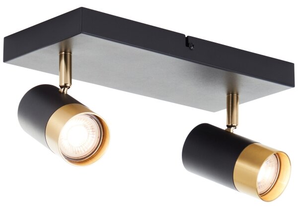 Brilliant - Faretto LED VIGOLO 2xGU10/5W/230V nero/oro