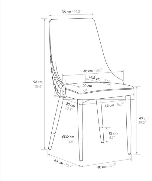 ARLETTE - sedia di design moderno in velluto