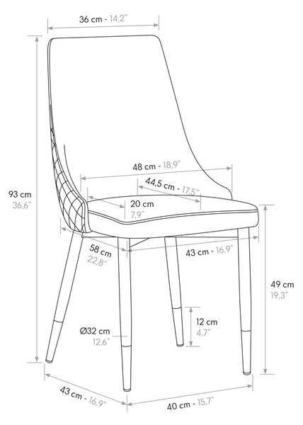 ARLETTE - sedia di design moderno in velluto
