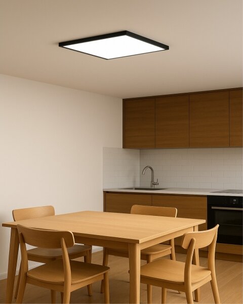 Plafoniera LED/40W/230V 3000/4000/6500K 50x50 cm nera