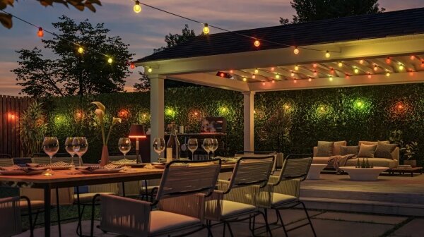 Philips - Catena luminosa da esterno dimmerabile LED RGBW Hue FESTAVIA 10 LED 7 m IP65