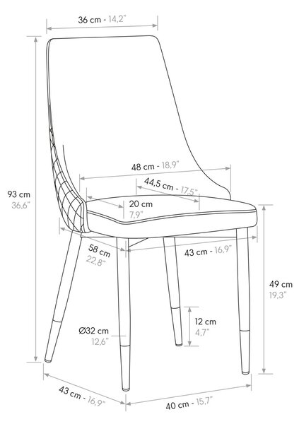ARLETTE - sedia di design moderno in velluto