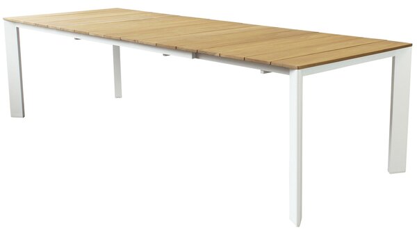 COPERNICO - struttura in alluminio verniciato bianco o antracite, piano in teak