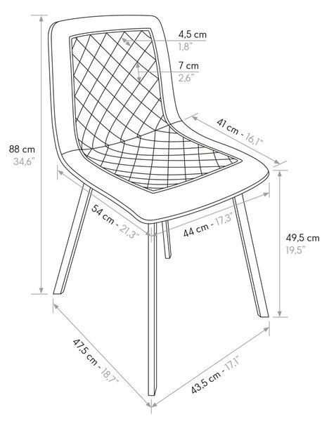 AULENA - sedia di design moderno in velluto