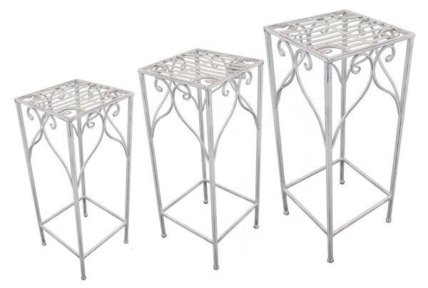 DORIAN - set di 3 fioriere quadrato