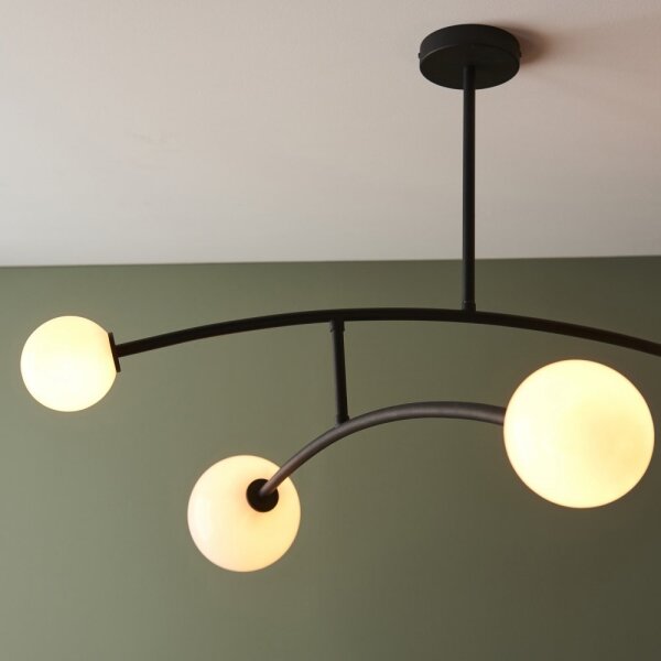 Endon 92940 - Lampadario a stelo BALANCE 4xG9/3W/230V nero/bianco