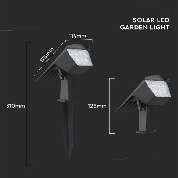 Lampada solare 2 in 1 LED/1,3W/3,7V 3000/4000/6400K IP65 1200 mAh