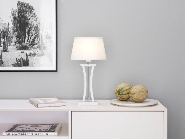 Cottex B2418V - Lampada da tavolo NEW CHELSEA 1xE14/40W/230V bianca