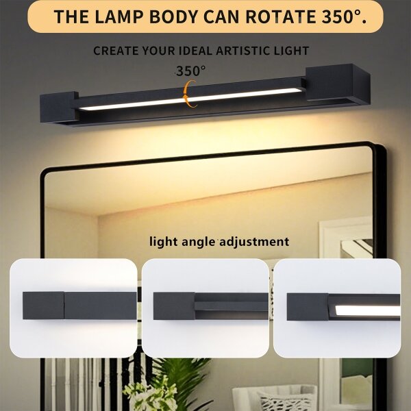 Brilagi-LED Illuminazione per specchio da bagno AQUA LINE LED/12W/230V 45 cm IP44 nero