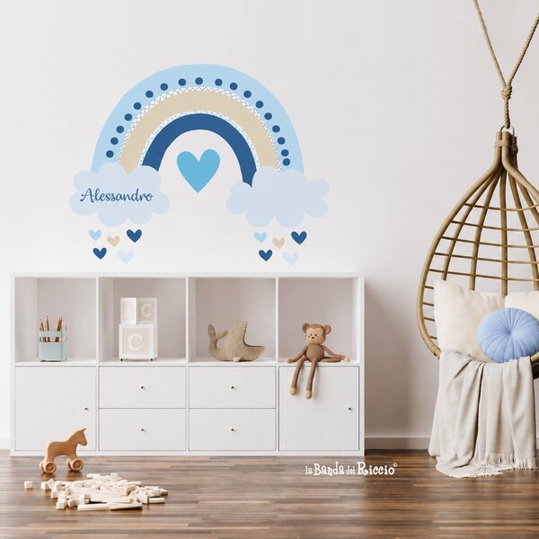 Junior Arcobaleno Naif Azzurro - Adesivi Murali per Bambini