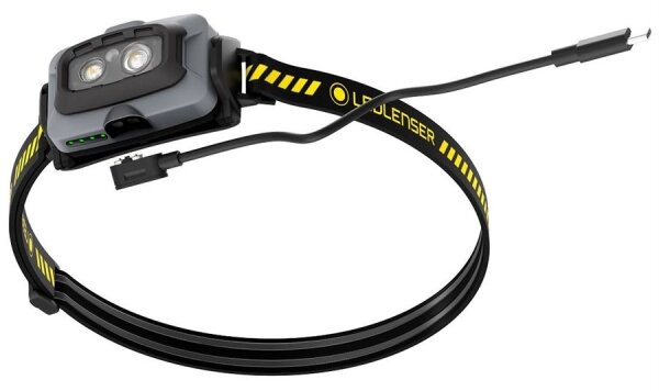 Ledlenser HF4R Work - Lampada frontale ricaricabile dimmerabile a LED/1000 mAh IP68 500 lm 35 h nera