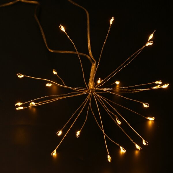 Brilagi - Catena luminosa natalizia a LED per esterni 150 LED 5 m IP44 bianco caldo effetto fuochi d'artificio