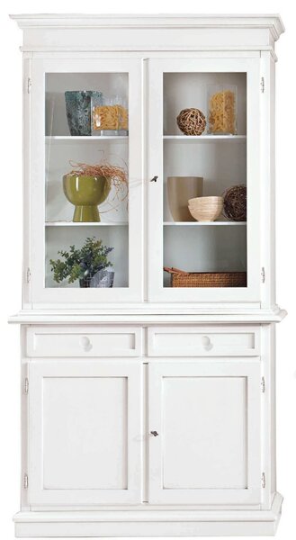 JAQUELINE - credenza con vetrina in legno massello